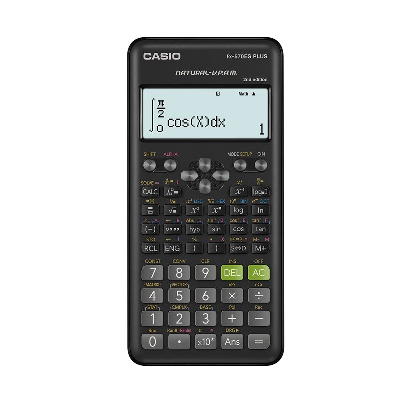 Casio Fx-570Es Plus 2 – Calculatrice scientifique avec 417 fonctions et écran naturel