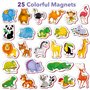 Little World 27 Magnet Frigo - Aimant Educatif - Aimant pour Tableau Enfant - Animaux Magnetique