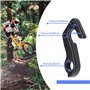 YINETTECH 2pcs VTT Vélo Arrière Engrenage Mech Dérailleur Crochet Cintre Noir Aluminium Tailhook Décrochage Cadre Adaptateur pou