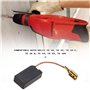 ECSiNG Lot de 2 paires de balais de carbone 6,3 x 10 x 17,5 mm, pièce de rechange pour marteau d'arrêt automatique Hilti TE14 TE