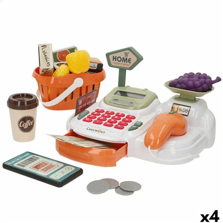 Caisse enregistreuse Jouet Colorbaby 23 x 14 x 17 cm 4 Unités