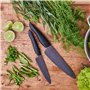 Kyocera KB-RD BK 4KN ZK EU Set de couteaux en céramique avec couteau à éplucher, couteau universel, couteau Santoku et bloc rond