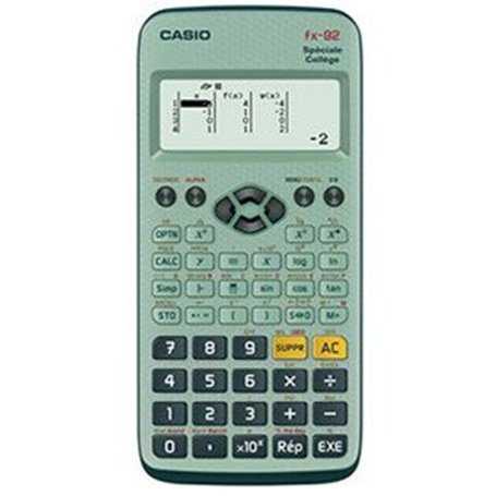 Casio FX92 College 2D+ Poche Calculatrice Scientifique Vert Calculatrice - Calculatrices 10 Chiffres