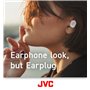 JVC Bouchons d'oreille pour réduction de bruit - Coussin d'air pour un ajustement confortable, Embouts à mémoire de forme taille