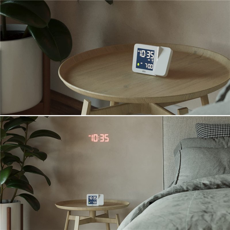 Image secondaire de Braun Réveil avec Projection numérique Radio-piloté pour Le Fuseau horaire d’Europe Centrale (DCF) avec 4 Options de rétroéclair