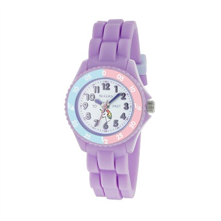 Tikkers Filles Analogique Quartz Montre avec Bracelet en Silicone TK0147