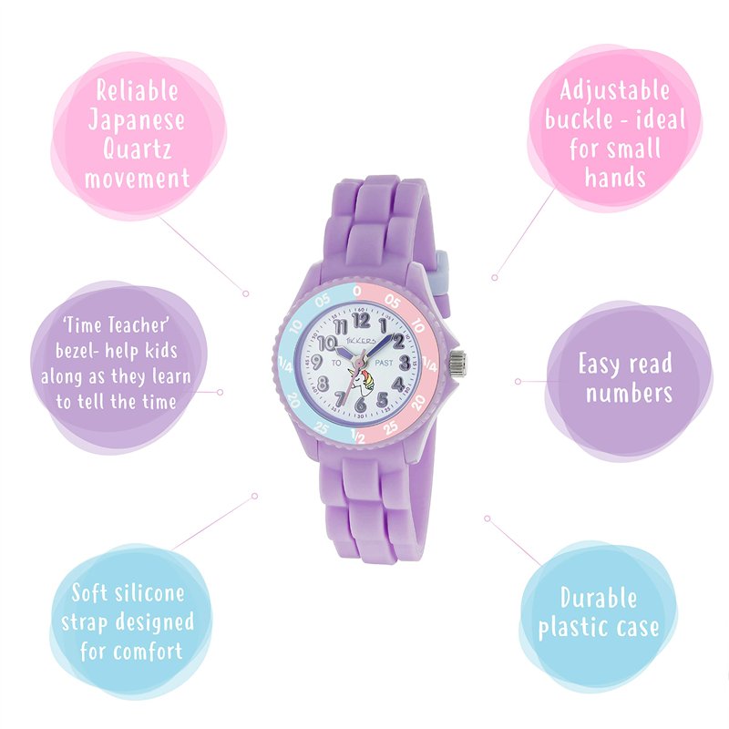 Image secondaire de Tikkers Filles Analogique Quartz Montre avec Bracelet en Silicone TK0147