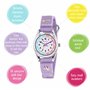 Tikkers Filles Analogique Quartz Montre avec Bracelet en Tissu TK0148