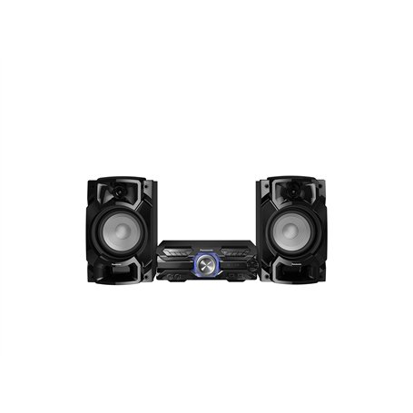 Panasonic Mini chaîne HiFi SC-AKX320E-K I 450W Caisson de basses 16cm Rythmique D.Bass Egaliseur automatique Bluetooth CD + Radi
