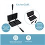 KitchenCraft Gaufrier Avec Revêtement Antiadhésif, Gaufrier Pour Cuisinière, Simple Et Pratique, Noir