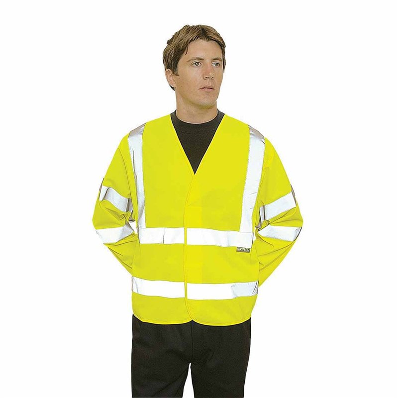 Portwest Gilet 2 bandes & baudrier manches longues, Couleur: Jaune, Taille: L/XL, C473YERL/XL