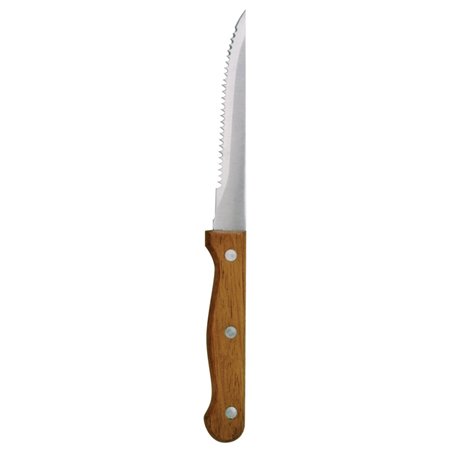 Olympia C136 Lot de 12 couteauxà steak avec manche en bois Marron