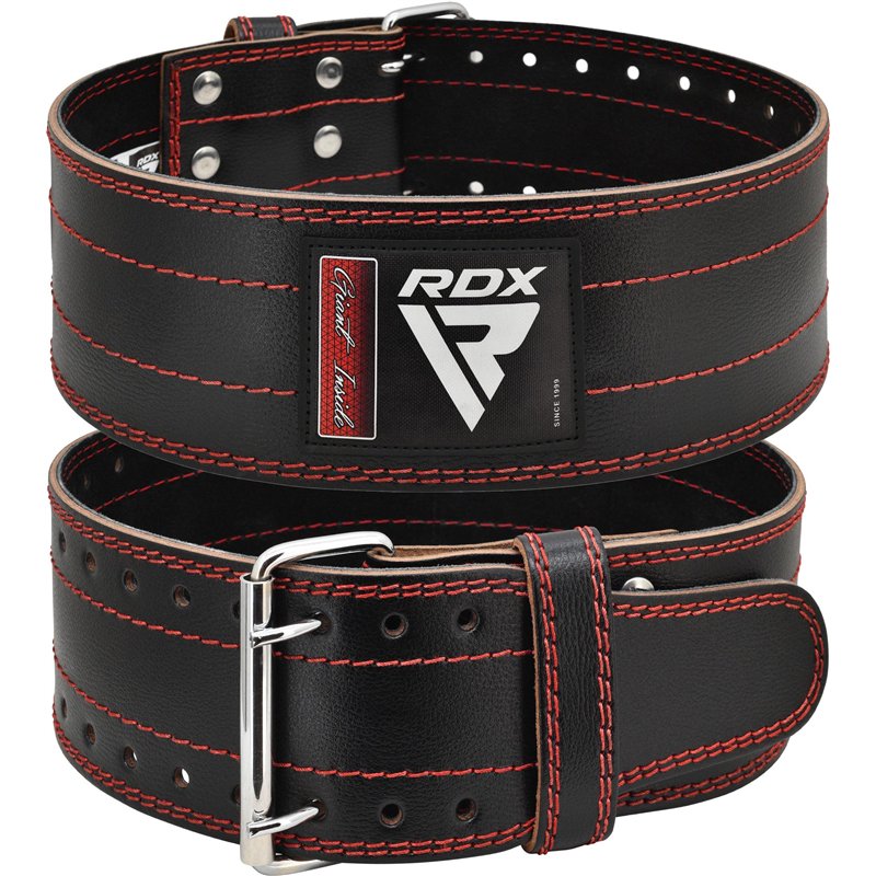 RDX Ceinture de Musculation Powerlifting, IPL USPA Approuvé, 6MM Épais 100% Cuir, 4” Réglable Support Lombaire, D'haltérophilie