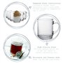 Duralex Versailles Verre Tasses à café - Coupes 260ml pour Le thé, Boissons Chaudes - Effacer - Paquet de 12