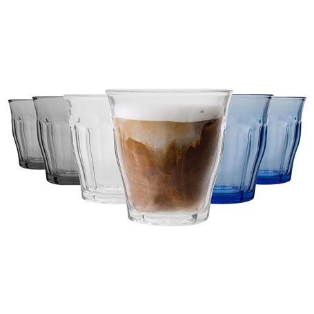 Duralex 6 pièces Picardie Potable Tumbler Verres Set - Gobelets en Verre trempé pour l'eau