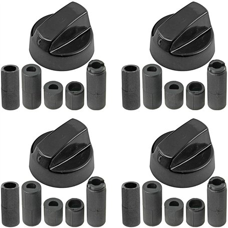 Spares2go Boutons de commutateur de commande noir universel pour toutes les marques de four