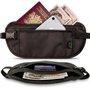 CampTeck U6680 Ceinture de Voyage Discrète Ceinture Banane Portefeuille RFID Faraday Signal Blocage pour Argents, Passeports, Ca