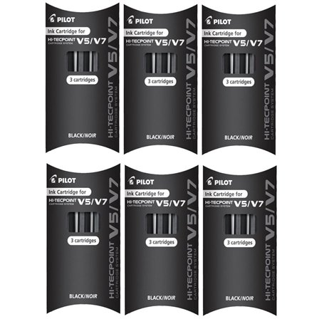 Cartouche de rechange d’encre Noir BXC-V5/V7 de marque Pilot pour Hi-Tecpoint V5 et V7