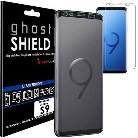 TECHGEAR Protection Écran pour Galaxy S9 [ghostSHIELD] Film de Protection Souple en TPU avec Protection Totale de l’Écran Compat