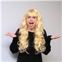 Perruque Bombshell Blonde - Cheveux ondulés de 50,8 cm de long pour soirée costumée - Déguisement cosplay - Perruque déguisée po