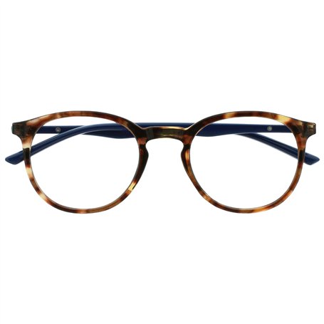 OPULIZE Met Lunettes Anti-Lumière Bleue Monture Ronde et Mince Charnières à Ressort Améliore le Sommeil Jeux Ordinateur Écailles