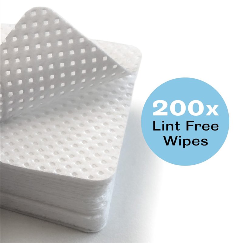 Image secondaire de Mylee Lot de 200 lingettes non pelucheuses pour manucure et pédicure, lingettes dissolvantes absorbantes, Préparation, nettoyage