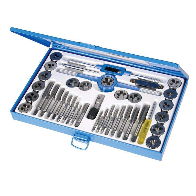 Silverline 186811 Coffret expert tarauds + filières 40 pièces