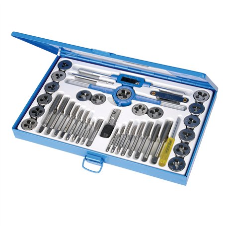 Silverline 186811 Coffret expert tarauds + filières 40 pièces