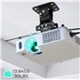Duronic PB03XB Support pour Vidéoprojecteur Plafond Rotatif 360° Inclinable 30° Pivotant 20° Charge maximale de 13,6 kg Idéal po