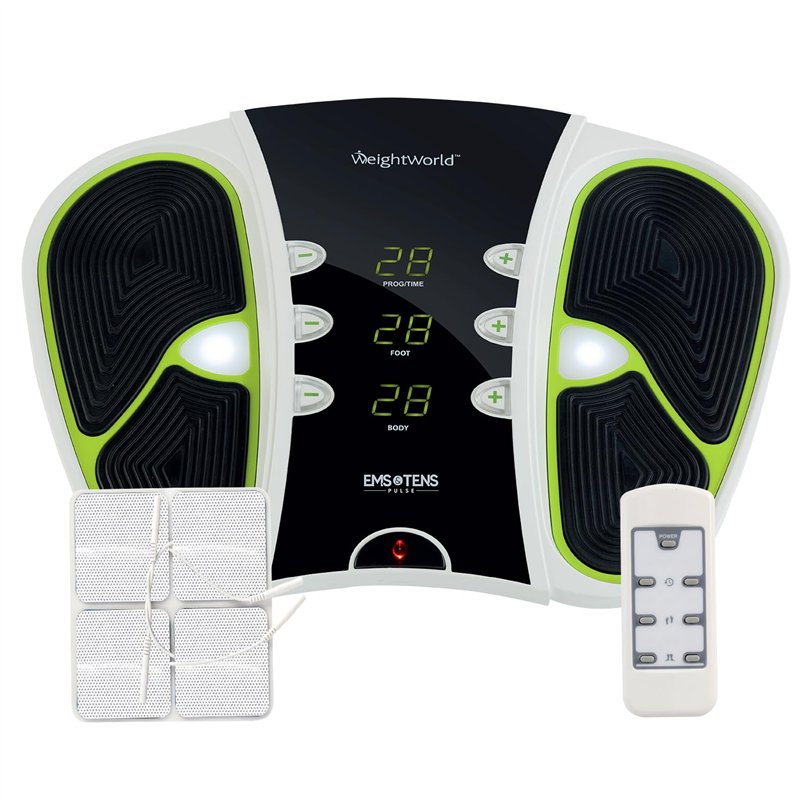 Circulatoire Pieds & Corps, Masseur Électrique Pour Jambes Lourdes, 99 Niveaux d'Intensité, EMS + TENS, electrodes pour electros