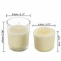 Belle Vous Bougie Votive Non Parfumée avec Bougeoir en Verre Transparent (24 Pcs) - 12 h de Combustion - Bougie de Table avec Po