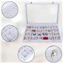BELLE VOUS Boite a Bijoux Femme - Boîte à Bijoux Femme en Velours avec 24 Sections et Couvercle - Organisateur Modulable pour Ra