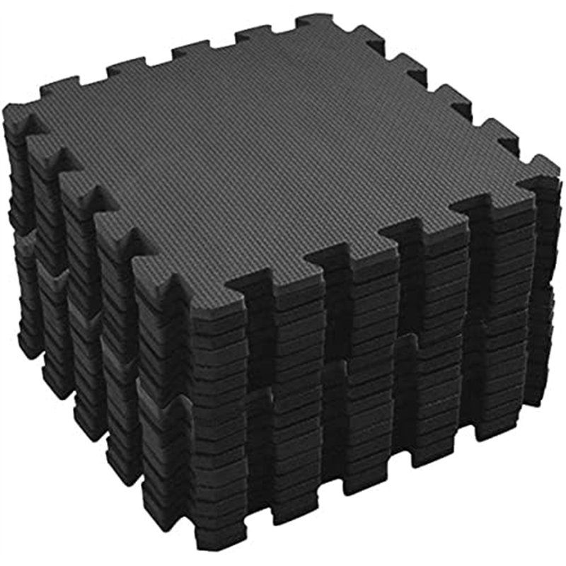 VLFit Tapis de Protection de Sol – 18 Dalles en Mousse sans BPA + Bordures | Matelas Puzzle Imperméable,Antidérapant pour matériel de sport
