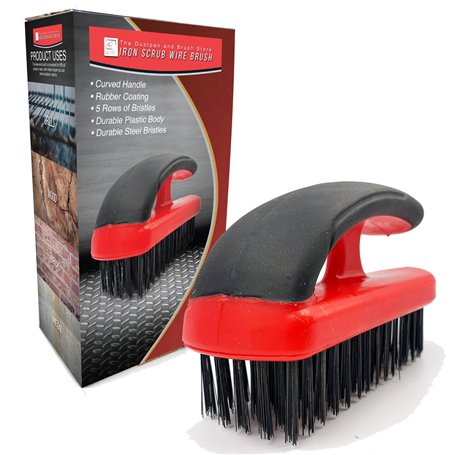 Brosse métallique à main – Brosse métallique rigide avec poignée en fer