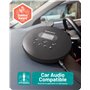 Lecteur CD Portable Bluetooth | Batterie Rechargeable d'une Durée de 12 Heures | Lecteur CD Enfant | AUX Compatible pour Voiture