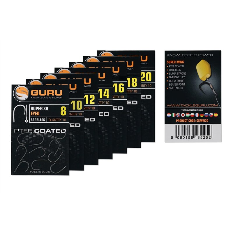 Guru Tackle Hameçons sans ardillon Super XS