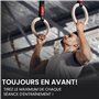 BeMaxx Anneaux de Gymnastique en Bois + Support Porte & Livre d’Exercices | Set Gymnaste & Sangle de Sécurité Graduées | Anneau 