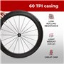 Fincci Pneus Vélo Route 700c x 25c - Paire Pliable Slick Tire 25-622 avec Protection Anti-Crevaison 1mm pour Home Trainer, Adult