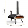 Four a pizza à bois Ooni Fyra 12 - Four a pizza bois d'extérieur - Four pizza portatif - Four à pizza à pellets - Four Ooni