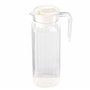 GOLDBEARUK Carafe carrée en plastique avec couvercle pour réfrigérateur - Carafe de 1,1 l