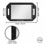 Kurtzy Miroir Coiffeur Portable Léger (Lot de 2) – Miroir Barbier en Mousse Noir - Ideal pour Salons et Esthéticiennes – Miroir