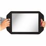 Kurtzy Miroir Coiffeur Portable Léger (Lot de 2) – Miroir Barbier en Mousse Noir - Ideal pour Salons et Esthéticiennes – Miroir