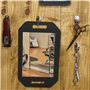 Kurtzy Miroir Coiffeur Portable Léger (Lot de 2) – Miroir Barbier en Mousse Noir - Ideal pour Salons et Esthéticiennes – Miroir