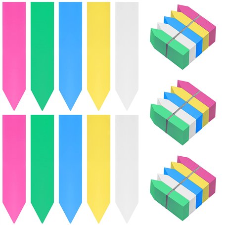 BELLE VOUS Lot de 500 Etiquette Potager en Plastique Multicolore - 10 x 2 cm - Pancarte Jardin Potager/Etiquette Jardin Imperméa