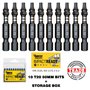 10 x SabreCut SCTX2050_10 50 mm T20 TX20 Jeu d'embouts de tournevis à percussion à une extrémité Torx Heavy Duty avec boîte de r