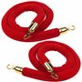 Belle Vous Lot de 2 Corde Barriere en Velours Rouge - L150 x D3