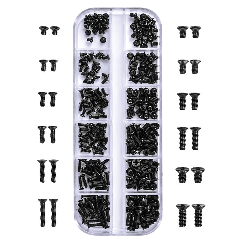 Image secondaire de Chstarina 240Pcs M2 M2.5 M3 Kit de Vis pour Ordinateur Portable Kit de Vis de Réparation D'ordinateur pour IBM HP Dell Lenovo Sa