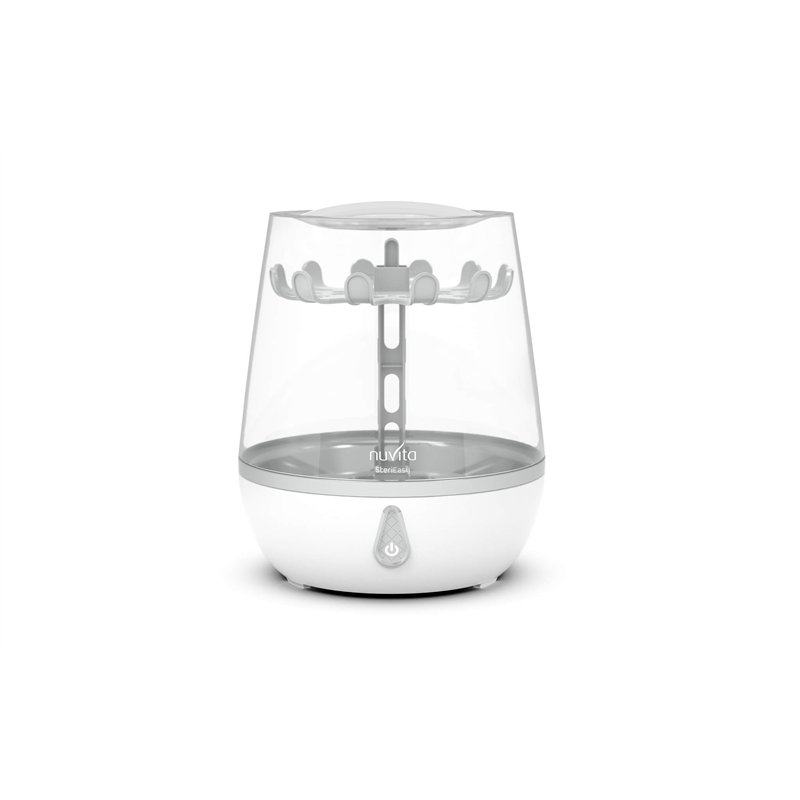 Nuvita STERIEASY 1083 - Sterilisateur Biberons Electrique à Vapeur - Stérilise 6 Biberons en 6 min - Plateau Chauffant en Inox F