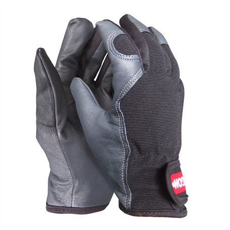 OREGON - Gants de Travail en Cuir & Tissu Extensible