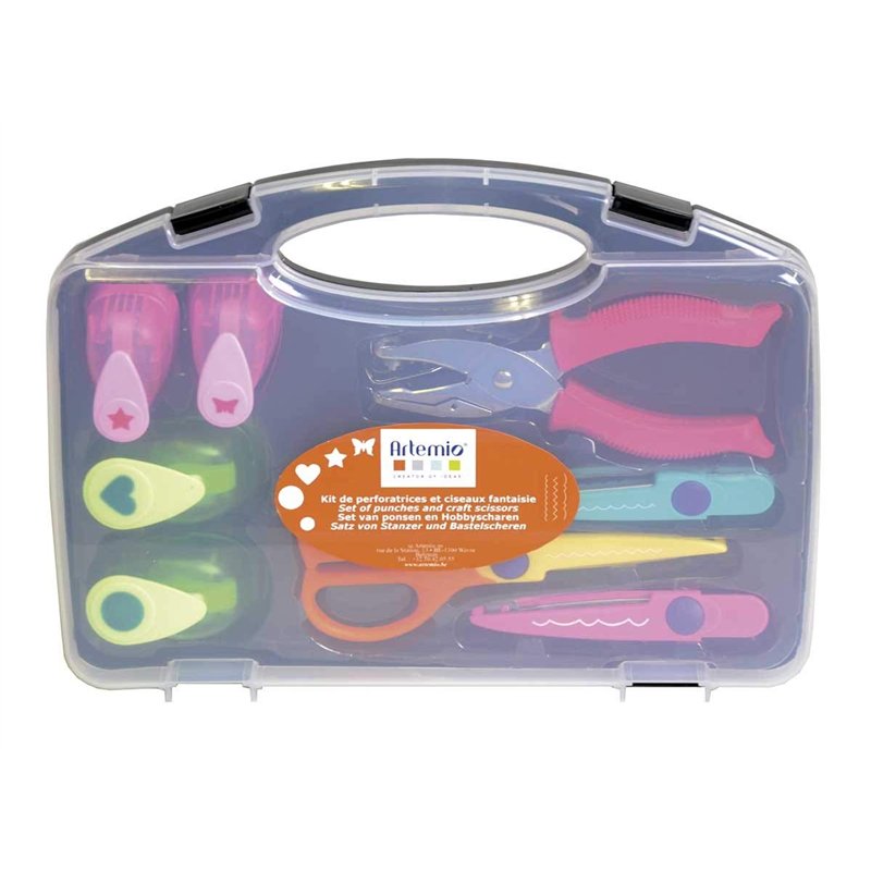 Artemio Kit Perforatrices et Ciseaux, multicolore